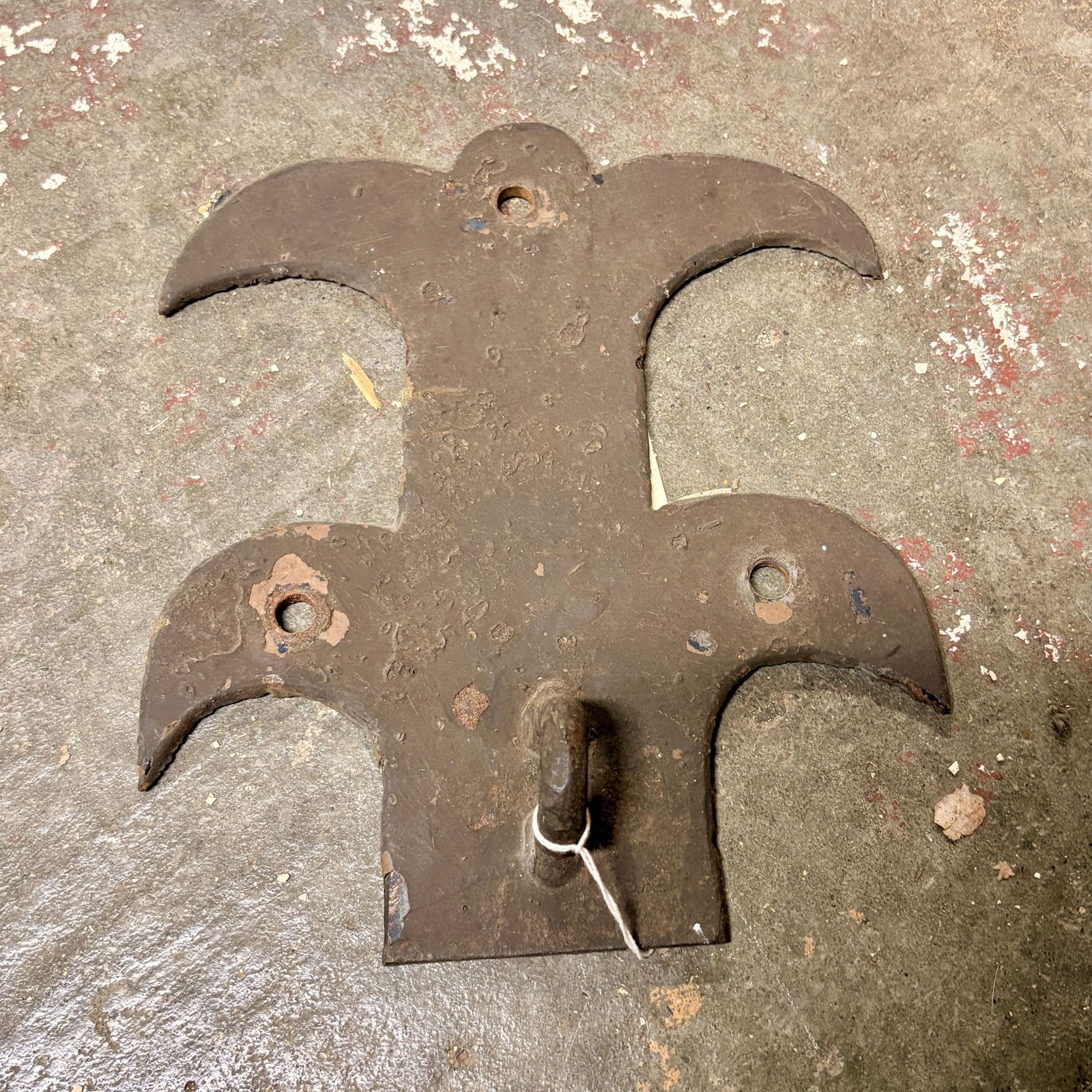 Antique Iron Strap Hinge - Fleur De Lis Style 10" (1 of 3)