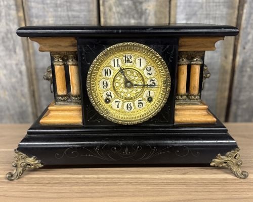 Antique "1903" Mantel Clock By Gilbert Clock Company 8"X16"X11": Antique "1903" Mantel Clock By Gilbert Clock Company 8"X16"X11"