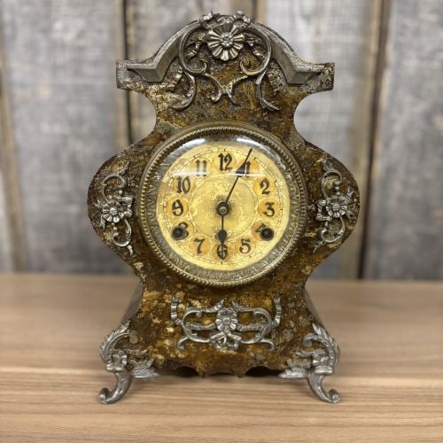 New Haven Tyndall Model Antique Mantel Clock 5"X8"X13" (1 of 10)
