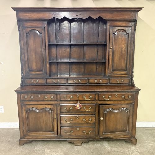 C. 1715-1750 Oak Welsh Dresser - Cupboard; Mortise And Tenon Construction; Originally Purchased From: C. 1715-1750 Oak Welsh Dresser - Cupboard; Mortise And Tenon Construction; Originally Purchased From Wakefield Scearce Galleries In Shelbyville, KY. 20"X71"X80" - NOT AVAILABLE FOR SHIPPING, PICK UP O