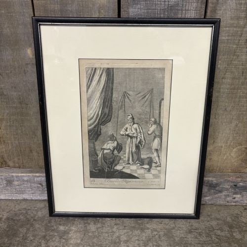 Framed Engraving Titled "David's Repentance" Illustrating Biblical Story Of 2 Sam. 12 (16.5"X21"): Framed Engraving Titled "David's Repentance" Illustrating Biblical Story Of 2 Sam. 12 (16.5"X21") - NOT AVAILABLE FOR SHIPPING, PICK UP OR TRANSPORT ONLY