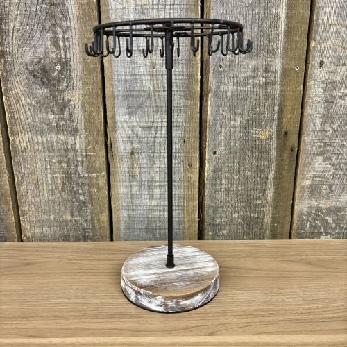 Rotating Black Metal Necklace and Bracelet Holder - 14.5" (1 of 3)