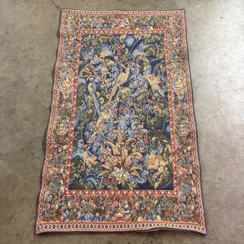 Decorative Wall Tapestry by Corona Decor, featuring a Scene of Peacocks in a Forest - 24"x45": Decorative Wall Tapestry by Corona Decor, featuring a Scene of Peacocks in a Forest - 24"x45"