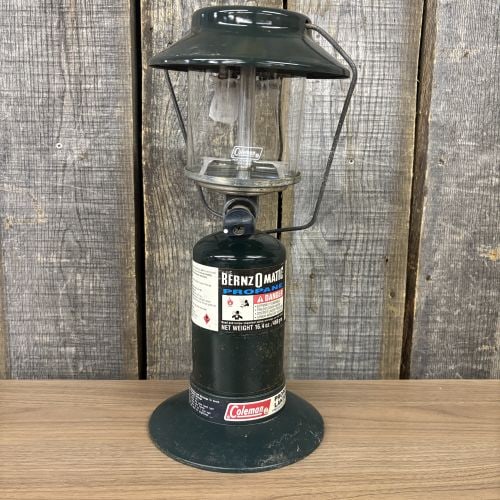 Vintage Coleman 2-Mantle Propane Lantern with a Green Finish - 8"x17": Vintage Coleman 2-Mantle Propane Lantern with a Green Finish - 8"x17"