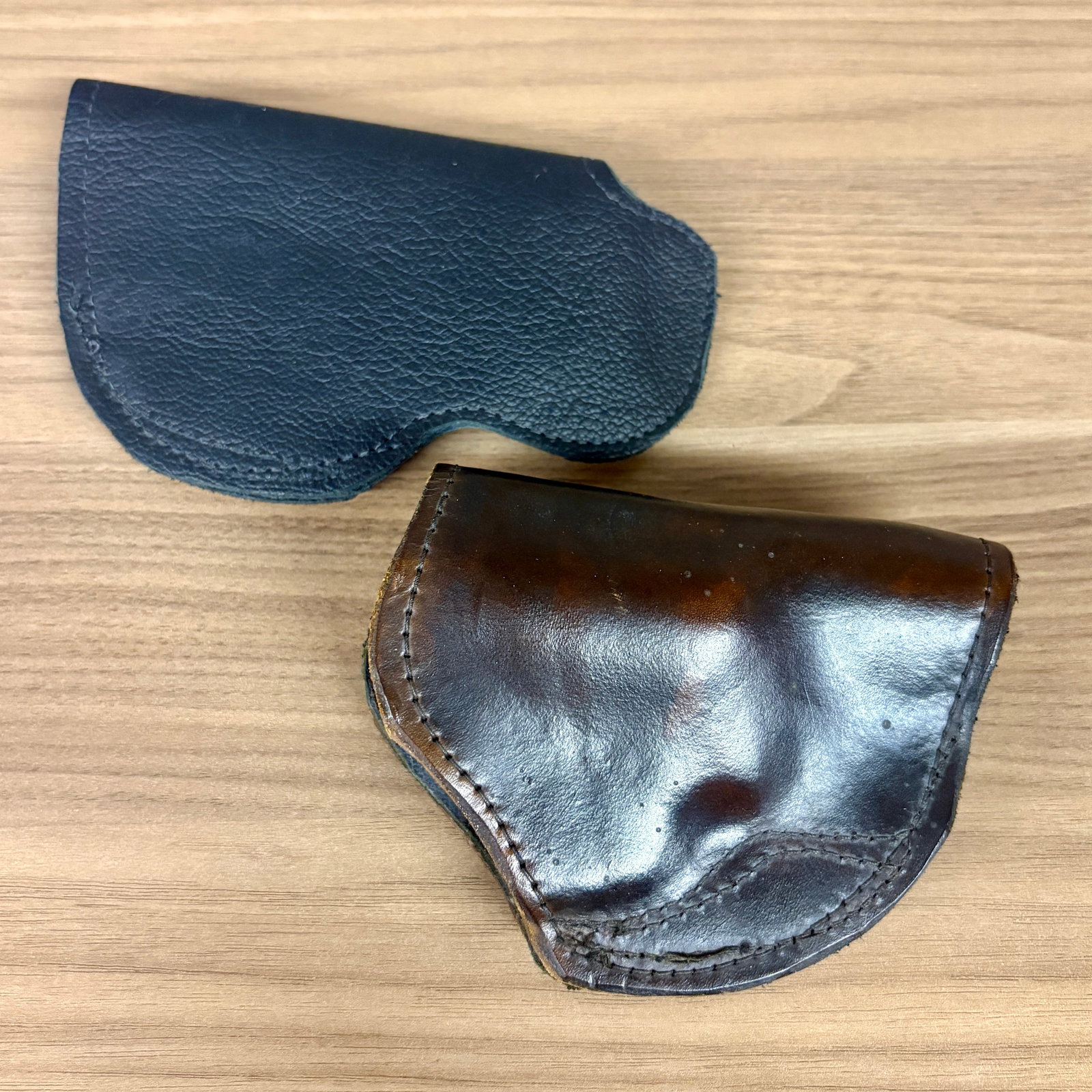 Two Leather Gun Holsters - 7" (1 of 2)