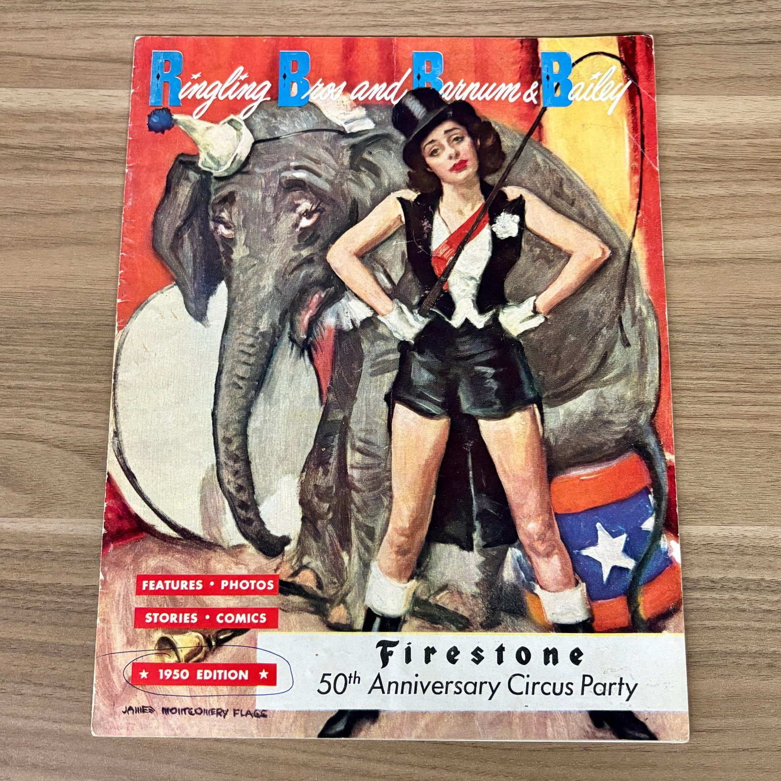 Vintage 1950 Promotional Comic and Activity Book titled "Firestone 50th Anniversary Circus Party," (1 of 4)