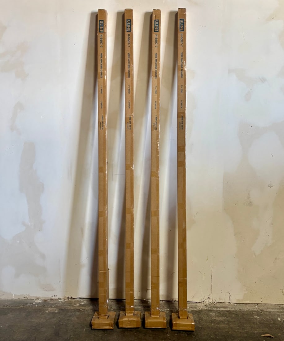 (4) ULINE 7 1/2' Wire Machine Guard Posts In Box, Model No. H-5607-7 (6"X6"X90") 2"W (23 lbs Each) (1 of 4)