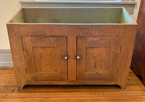 19th Century American Primitive Softwood Dry Sink 22"X49"X34" (1 of 10)