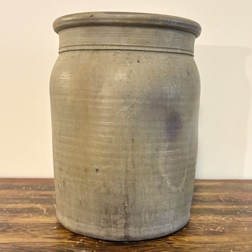19th Century American Salt-Glazed Stoneware Storage Jar 10"X14" (1 of 8)