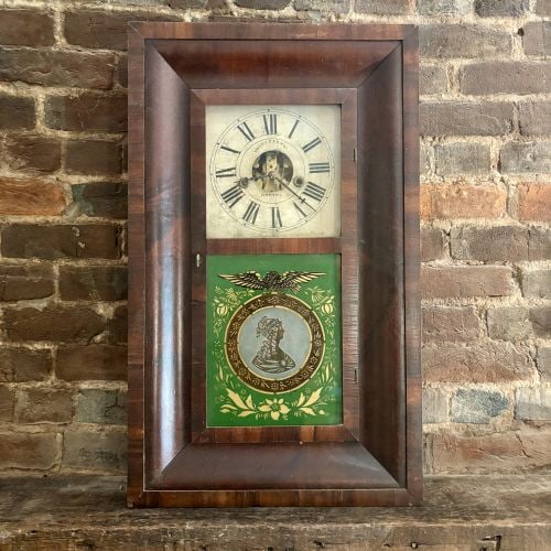 Mid-19th Century Pond & Barnes Mahogany Veneer Ogee Shelf Clock 5"X17"X28" (1 of 15)