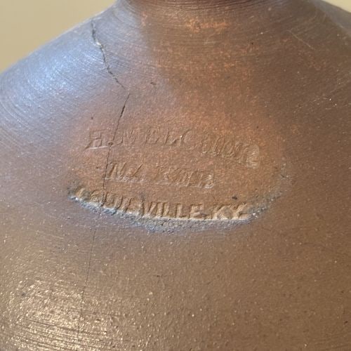 H. Melcher Salt-Glazed Stoneware Jug, Louisville, Kentucky (8"X12") - 2