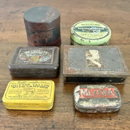 A Collection of Vintage American Medicinal and Personal Care Product Tins (App. 3-4") (1 of 7)