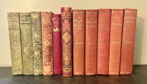 Mark Twain, et al. A Collection of Multiple Volumes of Literature and Science. Harpers, et al. 6"X8" (1 of 9)