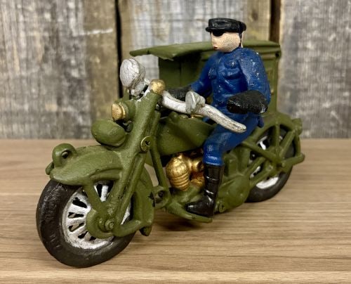 Motorcycle with US Parcel Post Sidecar and Rider (1 of 6)