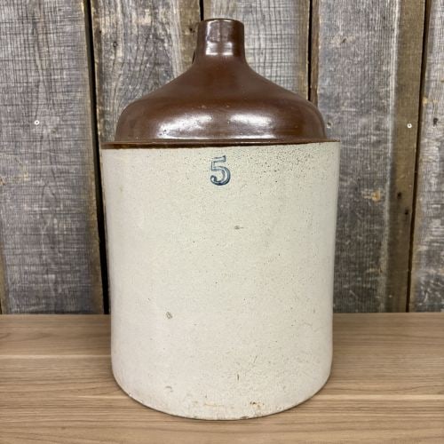 American Two-Tone Stoneware 5-Gallon Jug Attributed to Western Stoneware (1 of 7)