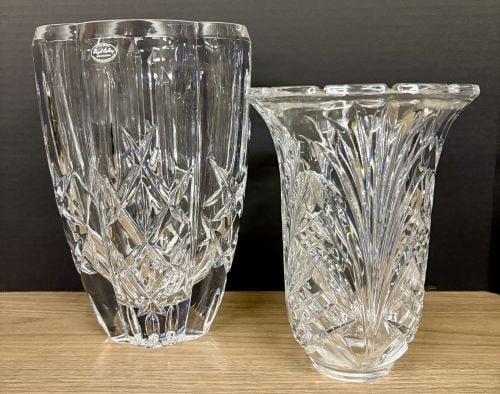 Two Contemporary 24% Lead Crystal Vases including Royal Gallery (1 of 8)