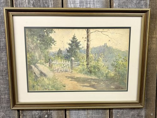 Paul Sawyier (1865-1917) Cliffside Road Photomechanical Lithographic Reproduction (1 of 7)