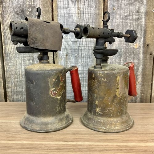 A Pair of Vintage Clayton & Lambert Brass Gasoline Blowtorches (1 of 8)