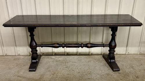 Jacobean Revival Carved Oak Library Table (1 of 9)