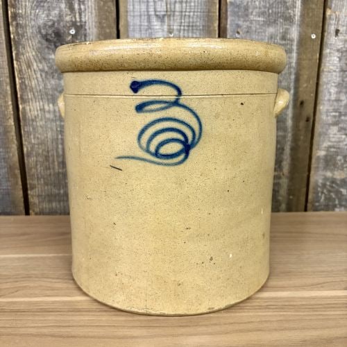 American Salt-Glazed Three-Gallon Bee Sting Stoneware Crock (1 of 8)