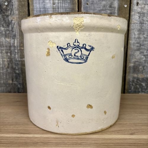 Robinson Ransbottom Pottery Co. Two-Gallon Blue Crown Stoneware Crock (1 of 6)