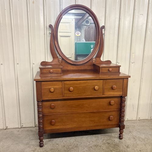 Davis Cabinet Company Collectors Cherry Dresser with Oval Mirror (1 of 8)