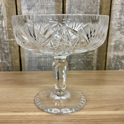 Footed Cut Crystal Compote in the American Brilliant Style (1 of 6)