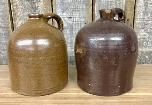 A Pair of Antique American Stoneware Beehive Jugs (1 of 7)