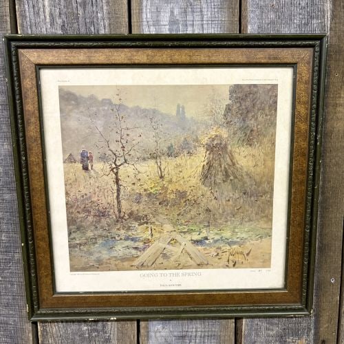 Paul Sawyier, Going to the Spring, Limited Edition Offset Lithograph, 61/2000 (1 of 7)