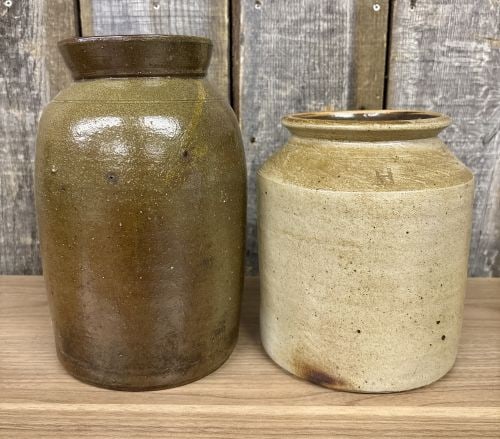 Two 19th Century American Glazed Stoneware Jars (1 of 7)