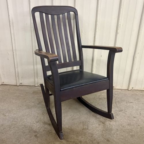 Mission Style Stained Oak Rocking Chair Attributed to Harden (1 of 5)