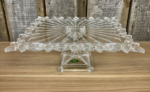 Shannon Crystal by Godinger Freedom Collection Square Pedestal Cake Stand (1 of 7)