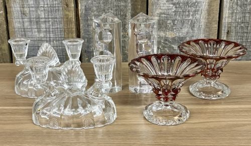 A Collection of Decorative Glass and Crystal Tableware Including Lenox and PartyLite (1 of 8)