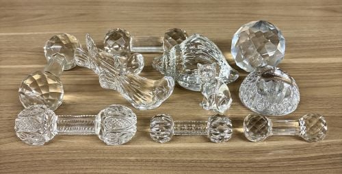 A Collection of Eleven Assorted Clear Glass and Crystal Decorative Objects and Tableware Accessories (1 of 9)