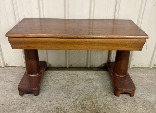 American Classical Empire Style Mahogany Lift-Top Storage Table (1 of 6)