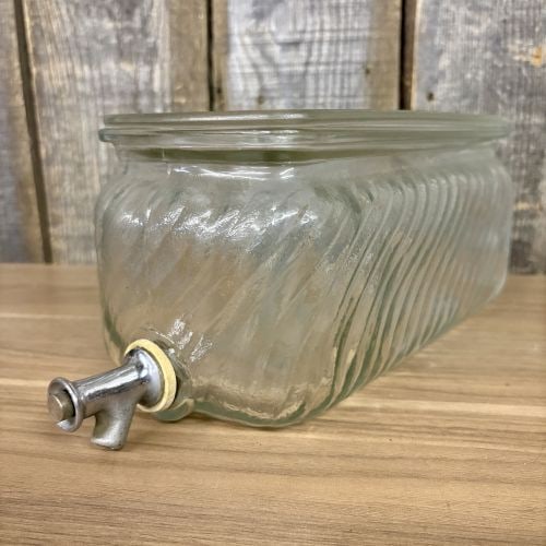 Vintage Pressed Glass Refrigerator Water Dispenser with Chrome Spigot (1 of 6)