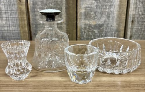 An Assortment of Decorative Crystal and Art Glass including Swarovski and Sterling Mounted Items (1 of 9)