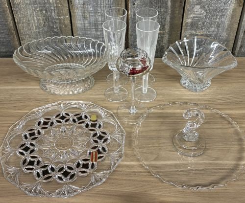 A Nine-Piece Collection of West German Lead Crystal and Cut Glass Tableware (1 of 7)