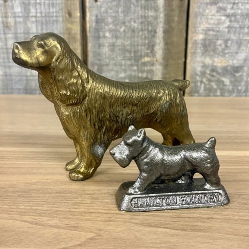 Two Vintage Cast Metal Dog Figurines Including a Hamilton Foundry Scottish Terrier (1 of 7)