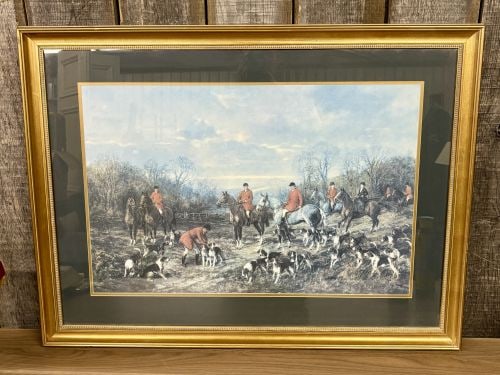 Heywood Hardy Framed Fox Hunting Print, Run to Earth (1 of 7)