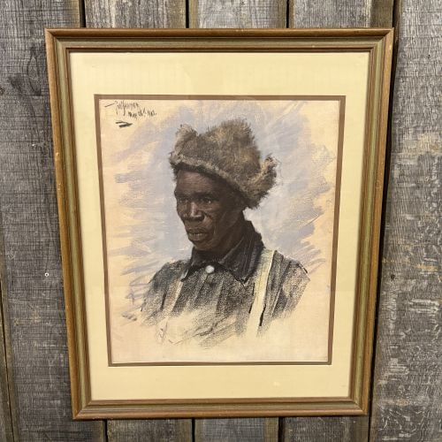Paul Sawyier (American, 1865-1917), The Rock Breaker, Charcoal and Pastel on Paper (1 of 7)