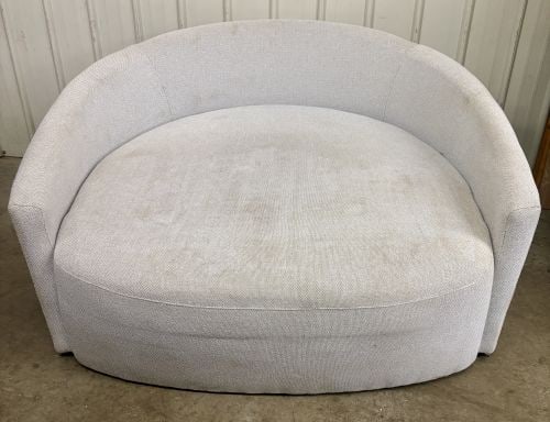 Modern Upholstered Oversized Swivel Cuddle Chair (1 of 6)