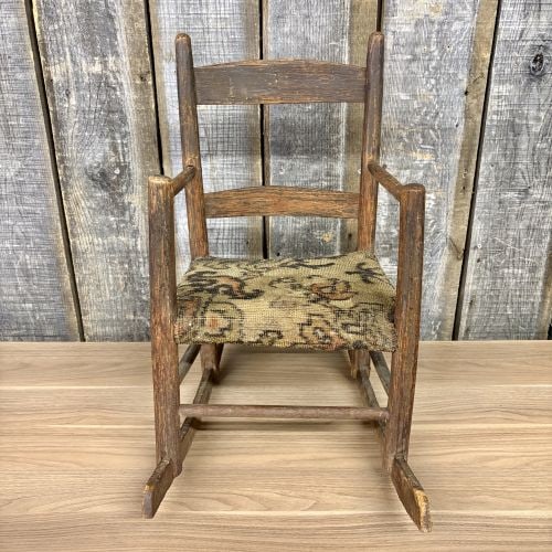 American Primitive Child's Ladder Back Rocking Chair (1 of 7)