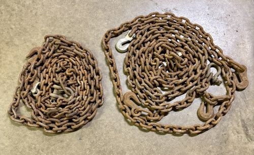 Two Heavy-Duty Grade 43 Steel Transport Chains with Midland Forged Hooks (1 of 3)