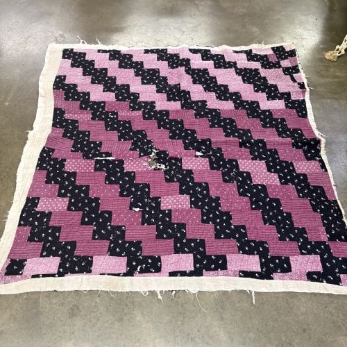 Late 19th to Early 20th Century Hand-Quilted Patchwork Utility Quilt (1 of 7)