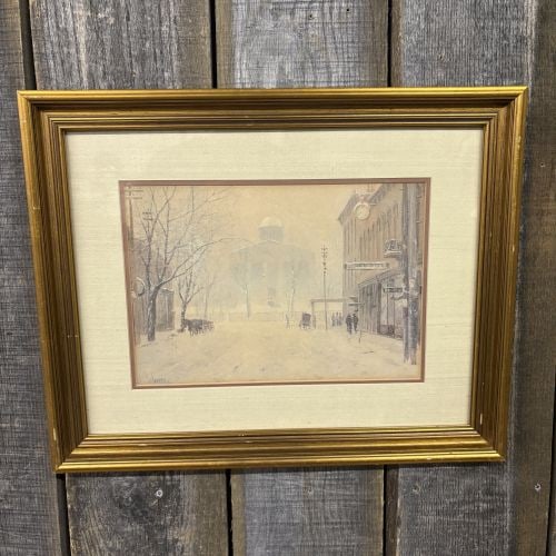 Paul Sawyier (American, 1865-1917), Old Capitol in the Snow, Limited Edition Print (1 of 8)