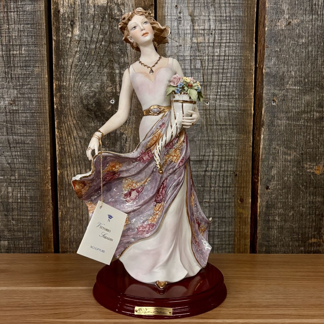 Vittorio Sabadin Capodimonte Porcelain Lady with Cornucopia Figurine (1 of 14)