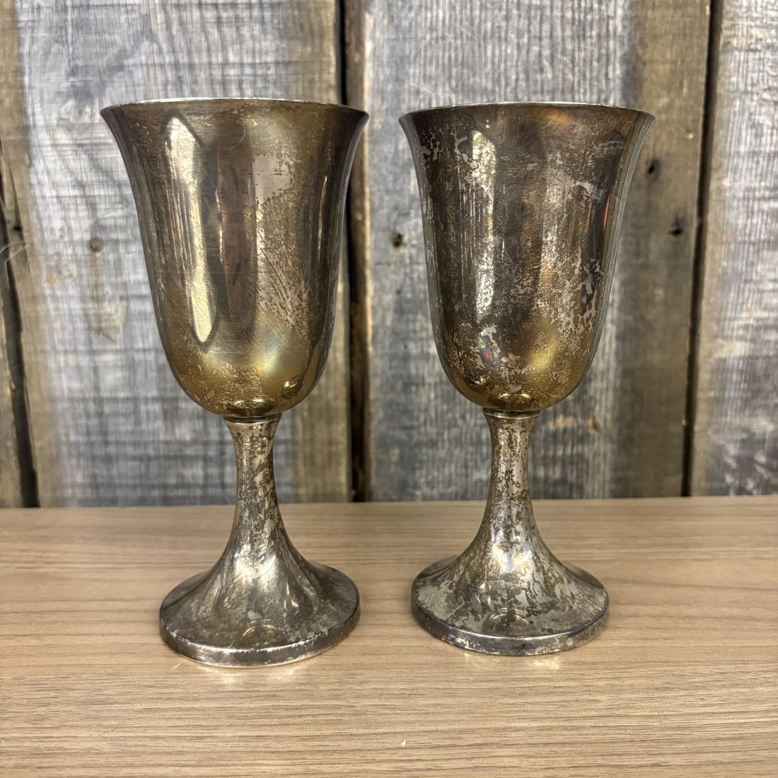 A Pair of American Sterling Silver Goblets (1 of 7)