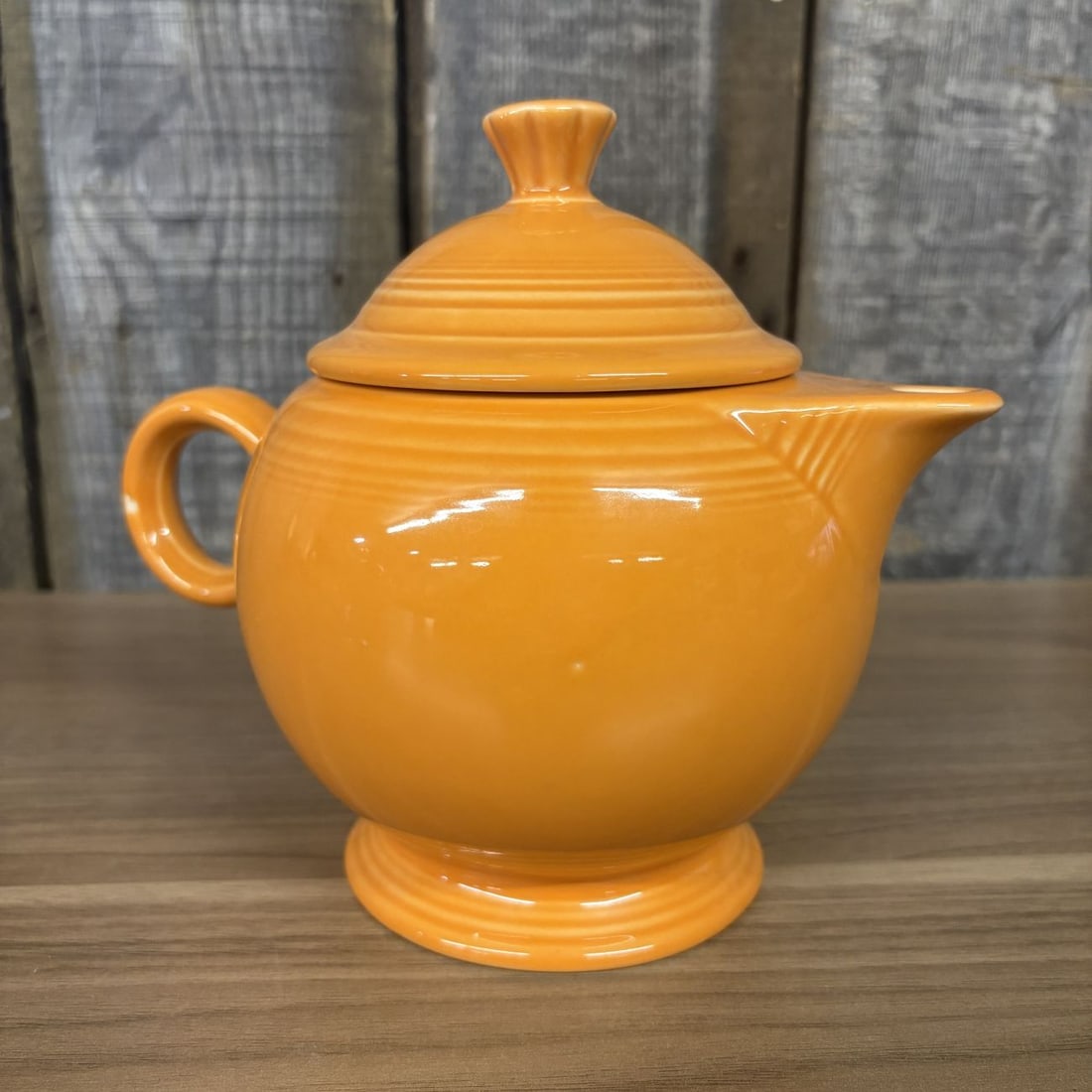 Fiesta Tangerine Teapot and Lid by Homer Laughlin (1 of 8)