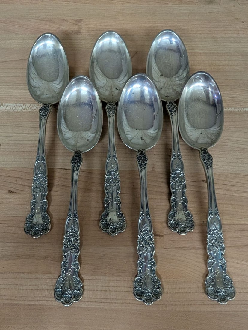 A Set of Gorham Sterling Silver Teaspoons in the Buttercup Pattern (1 of 5)